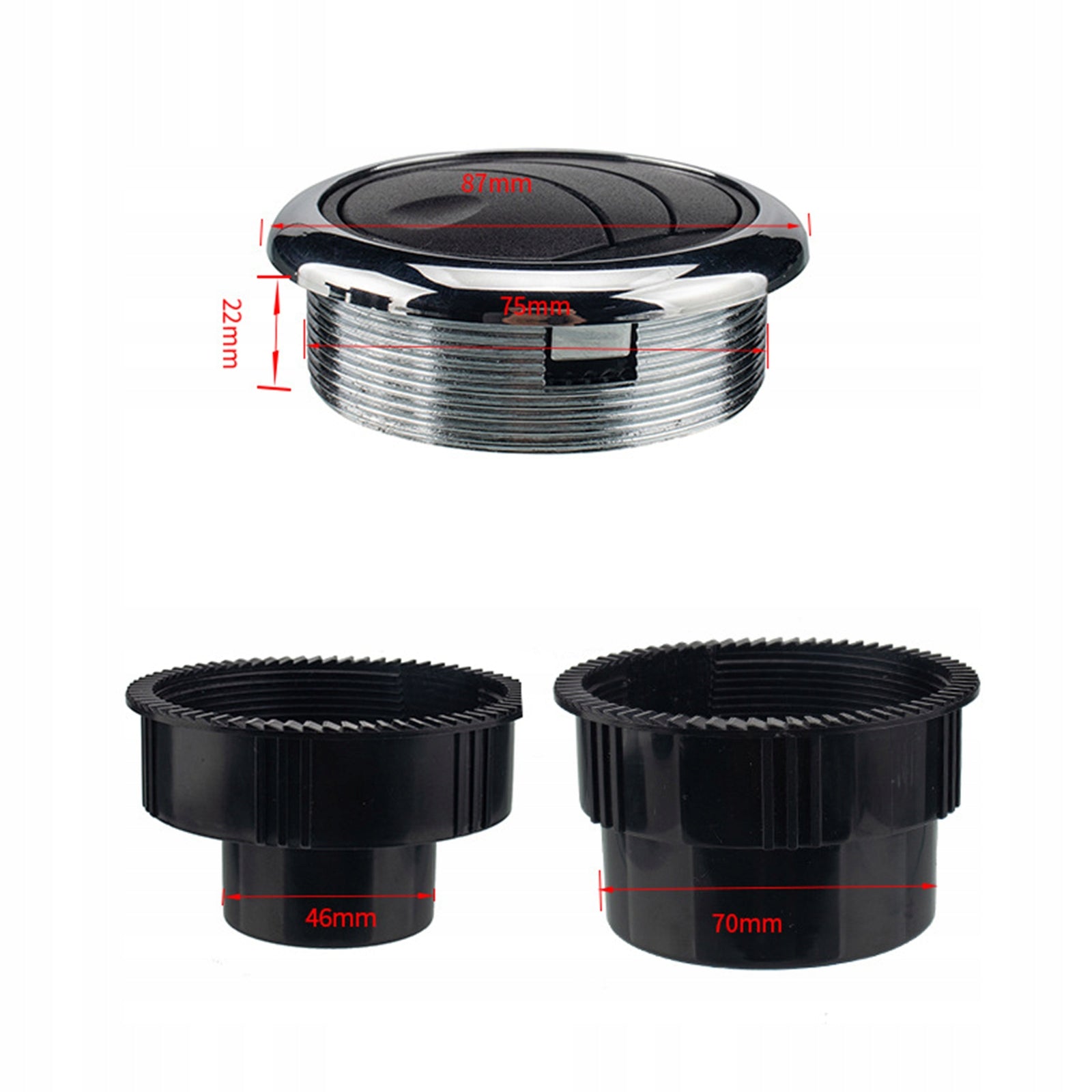 Dashboard Air Conditioning Deflector Outlet Roof Side Integral Type 70mm Manufacturer of a medical device does not apply