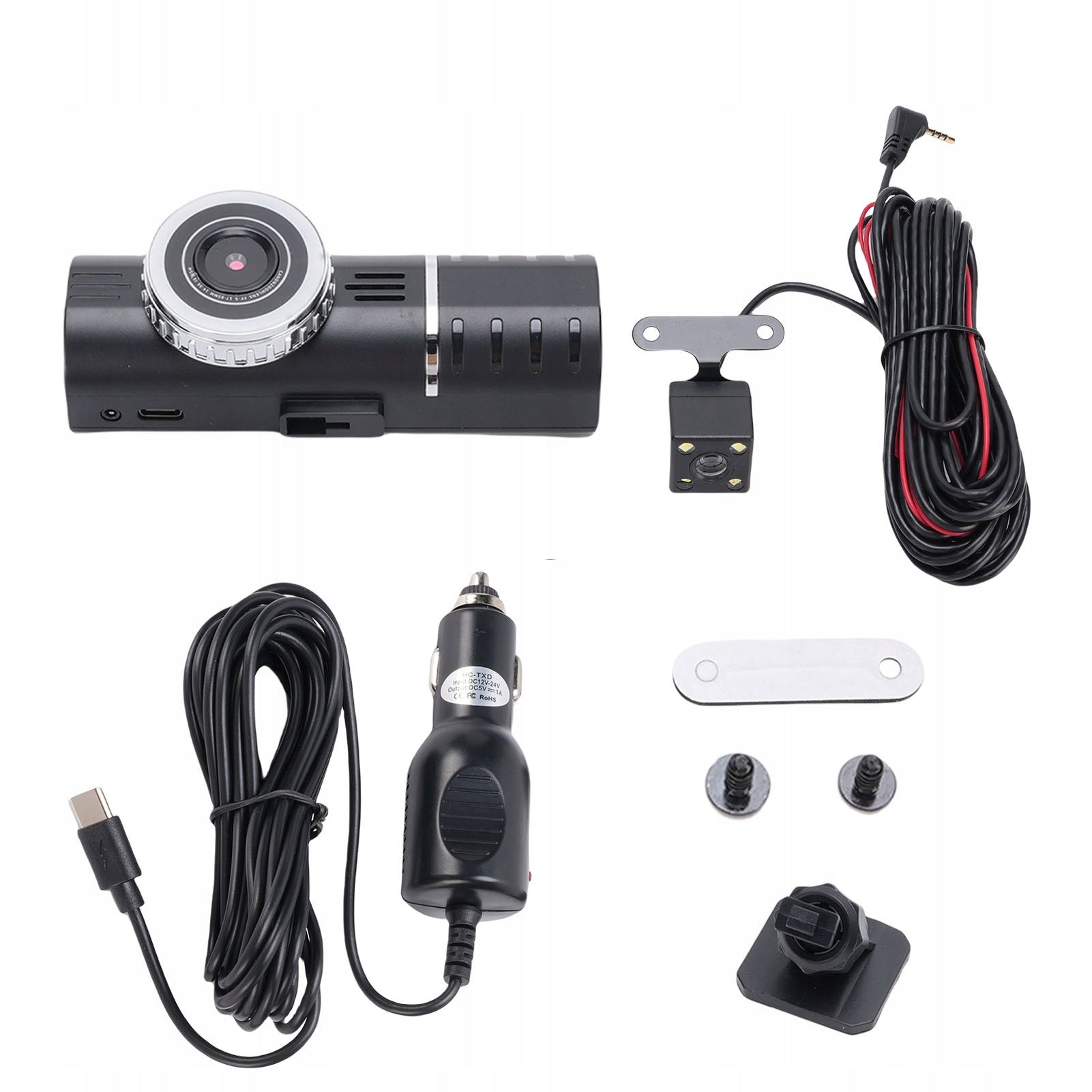 Dashboard Camera 1080P Triple Car Camera DVR W1