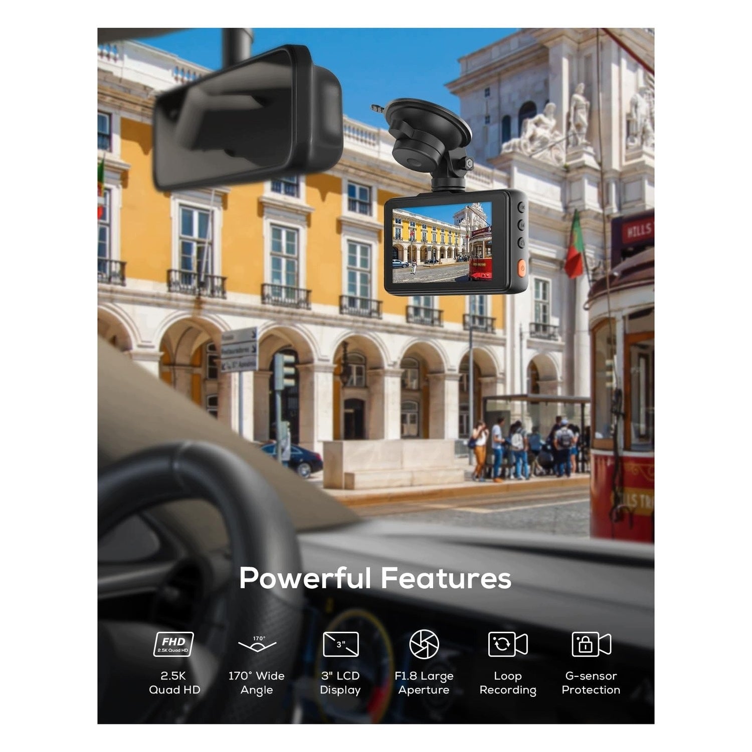 Dashcam - 2.5K - With 32GB card - With night vision Brand no brand