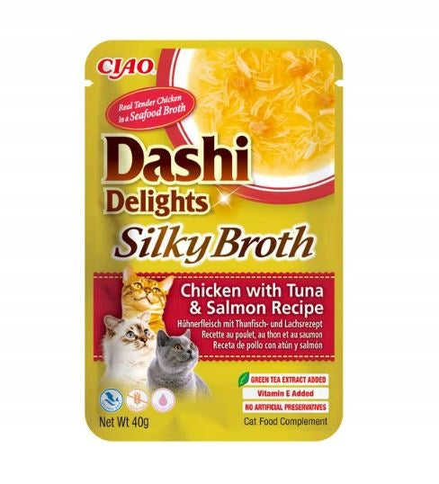 Date 09/20 Inaba Cat Dashi Delights Silky Chicken Tuna & Salmon 40g