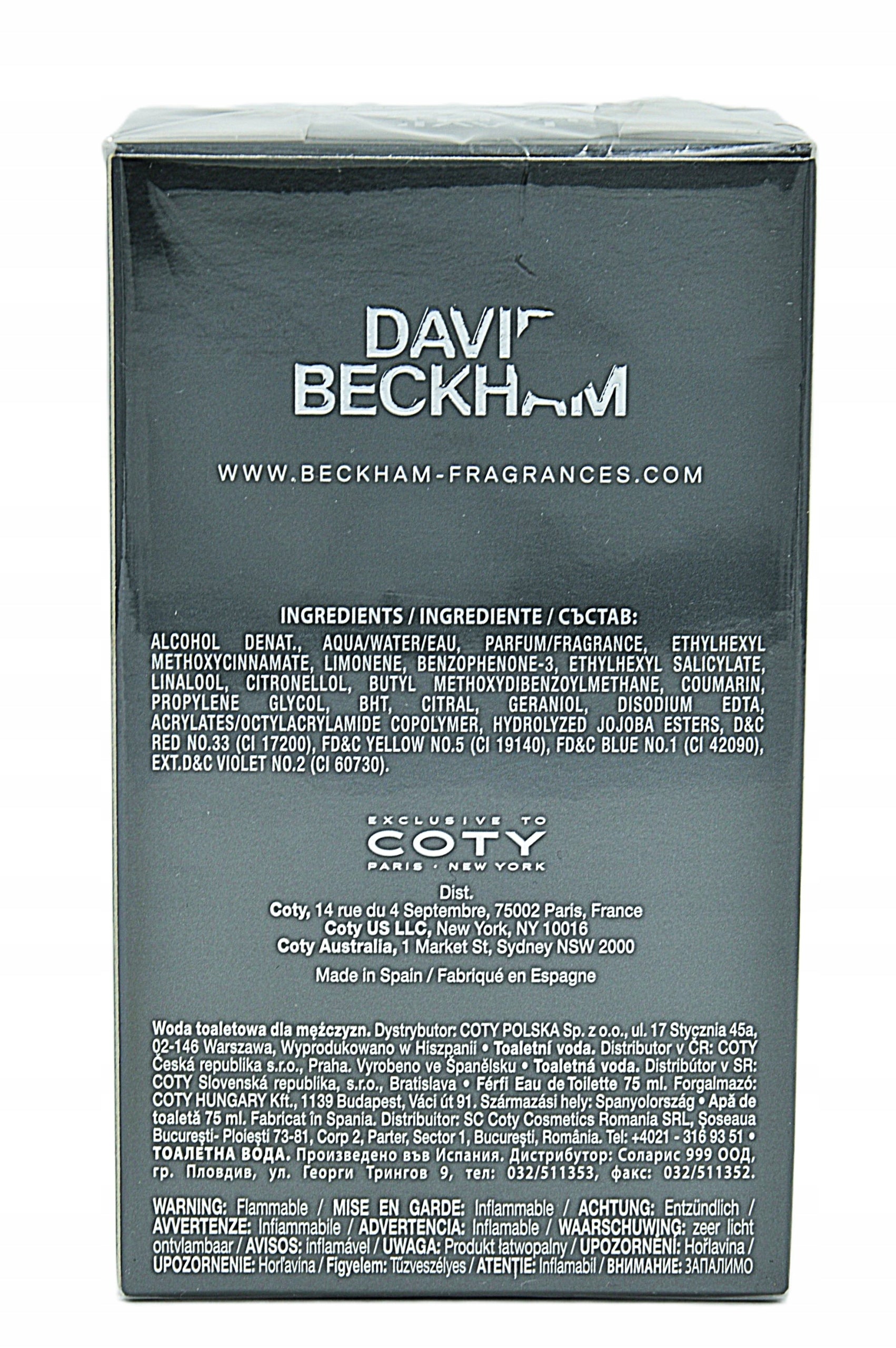 David Beckham The Essence 75ml edt Eau De Toilette Unique Manufacturer code 7282