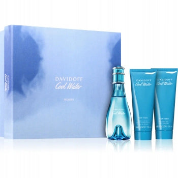 Davidoff Cool Water Woman eau de toilette EDT 100ml + Gel 75ml +Balsam 75ml