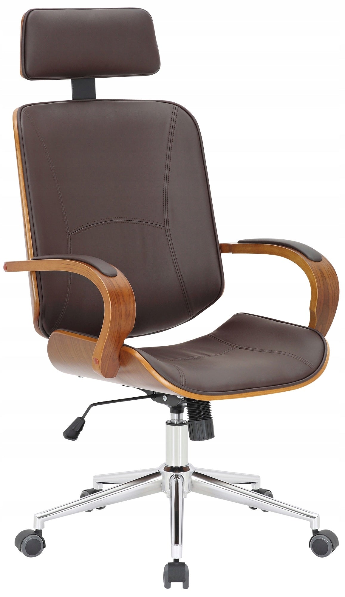 Dayton office chair, walnut/brown