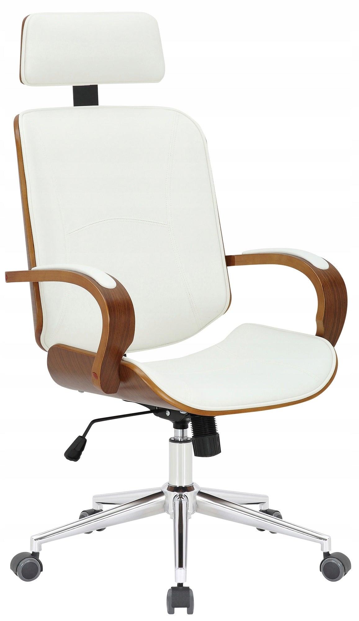 Dayton office chair, walnut/white