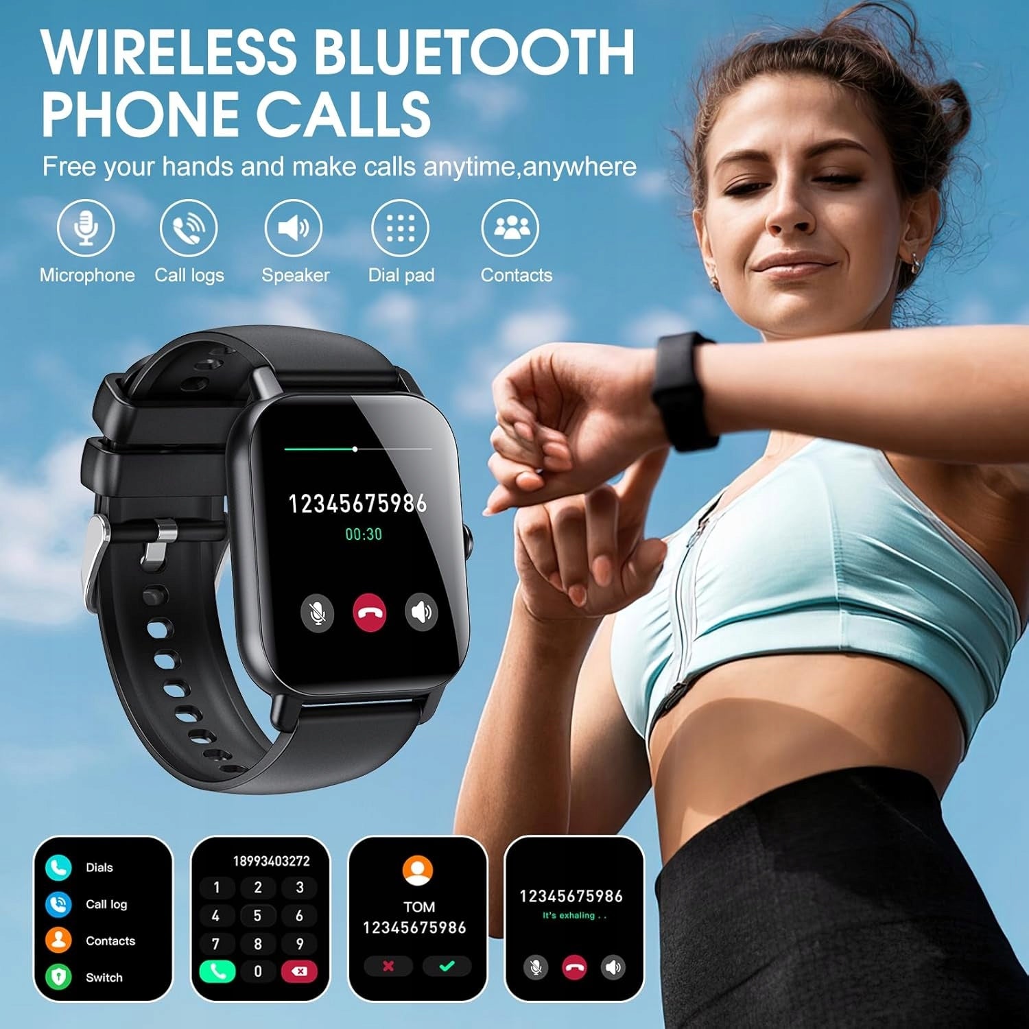 Ddidbi P66D Smartwatch Fitness Watch 1.85'' IP68 Bluetooth Android iOS Brand no brand