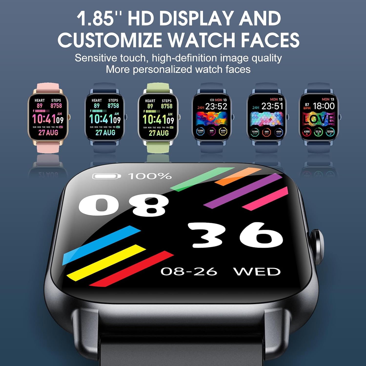 Ddidbi P66D Smartwatch Fitness Watch 1.85'' IP68 Bluetooth Android iOS Model other