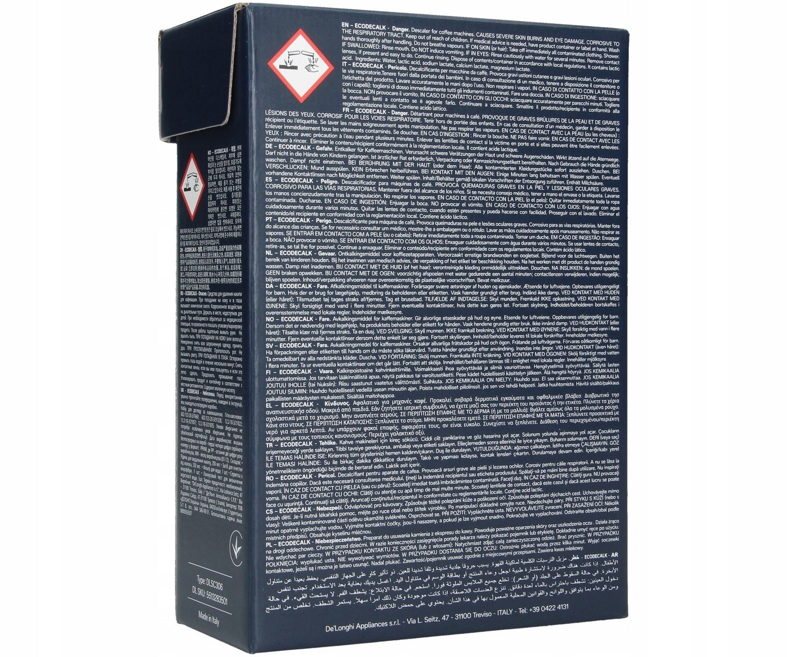 De'Longhi DLSC306 Machine Maintenance Kit Manufacturer code KLU813246
