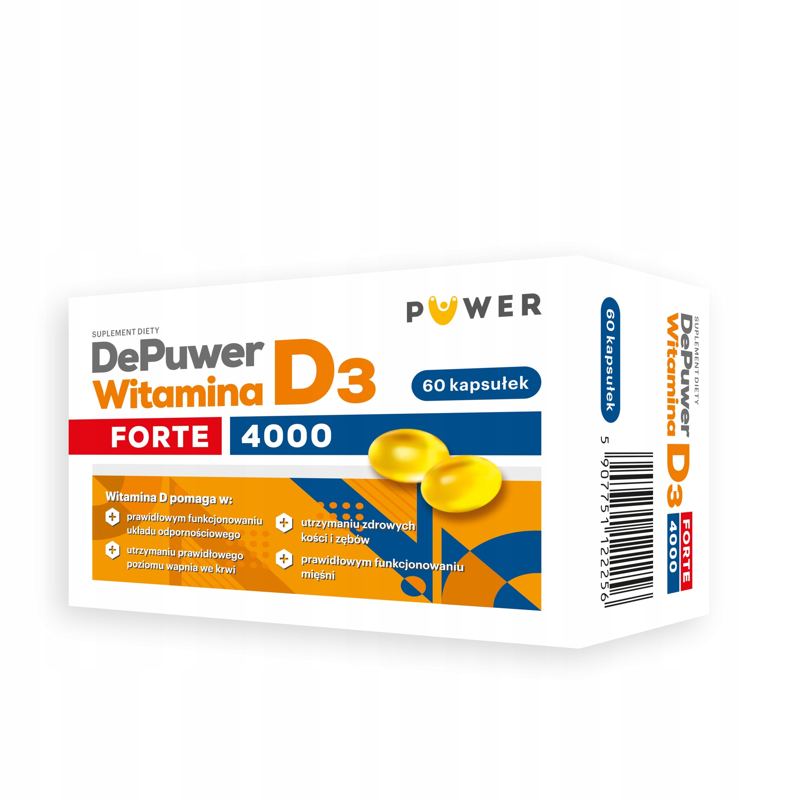 DePuwer Vitamin D3 4000 60 Capsules in Sunflower Oil
