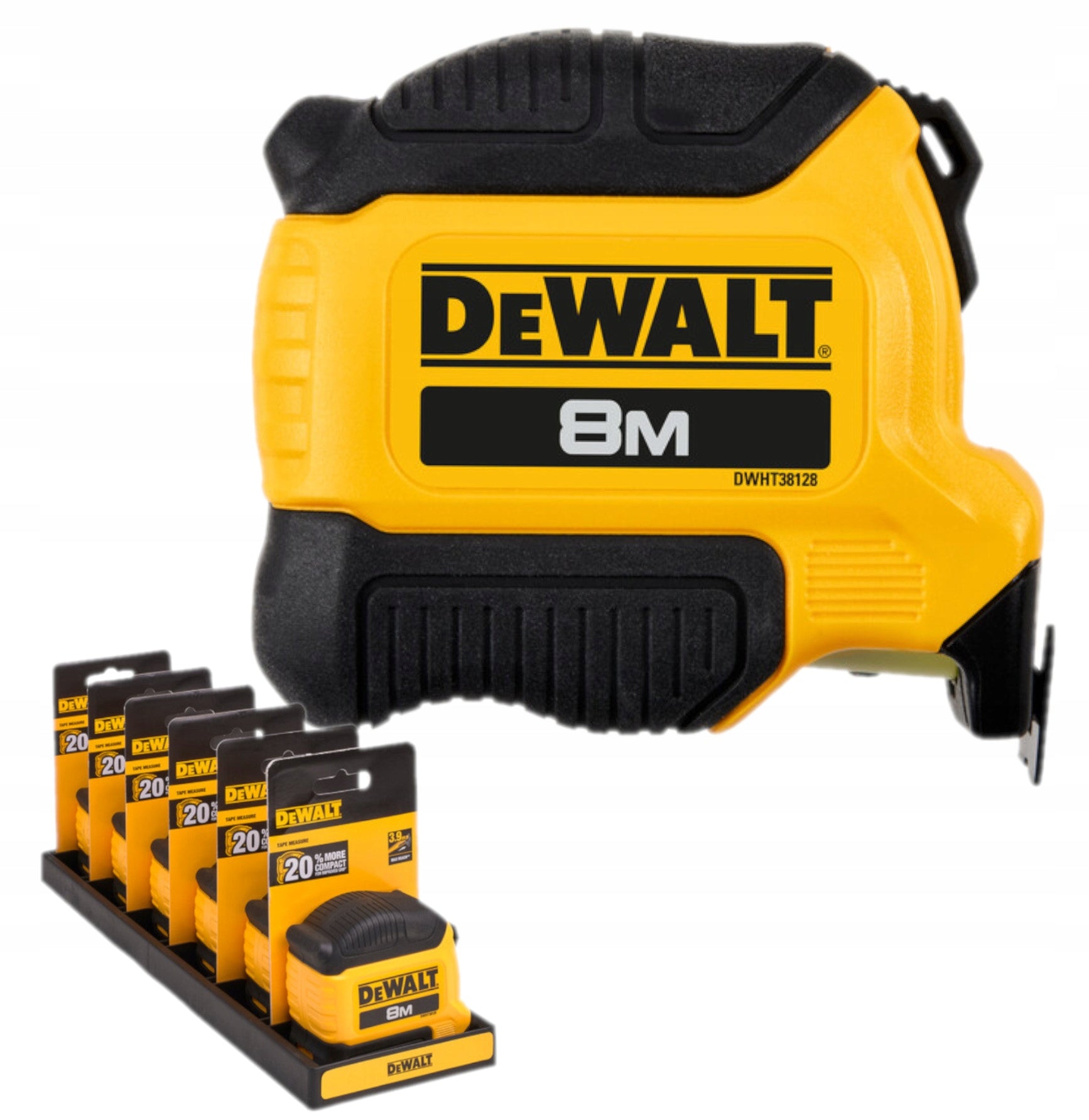 DeWALT COMPACT ROLL-UP MEASURE 8m tape 28mm DWHT38128-0