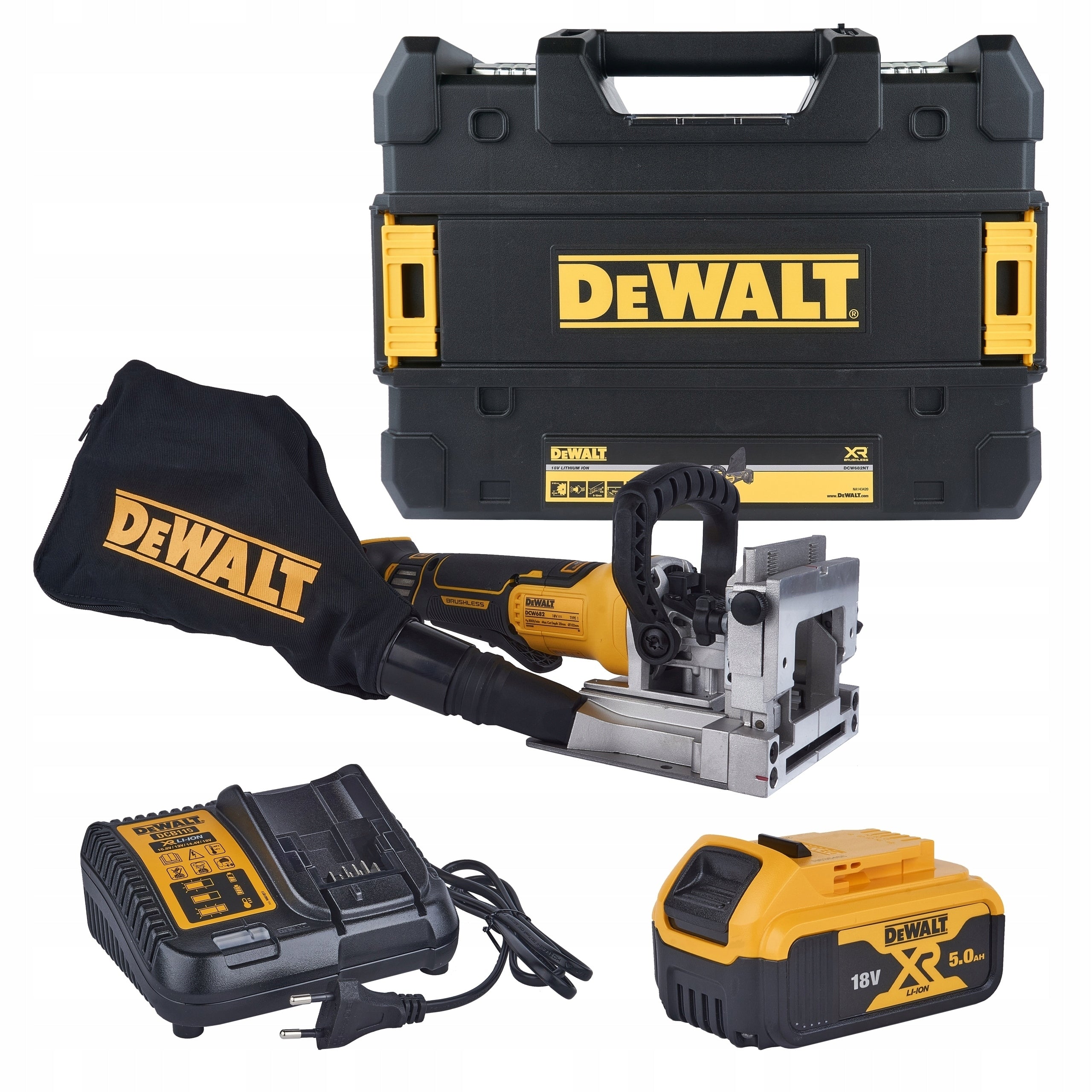 DeWALT DCW682P2 Milling Machine 2x5,0Ah 18V