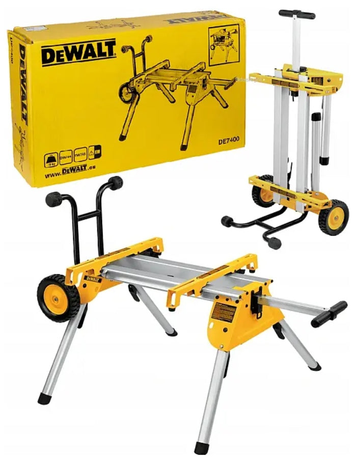 DeWalt DE7400 Table with miter saw wheels