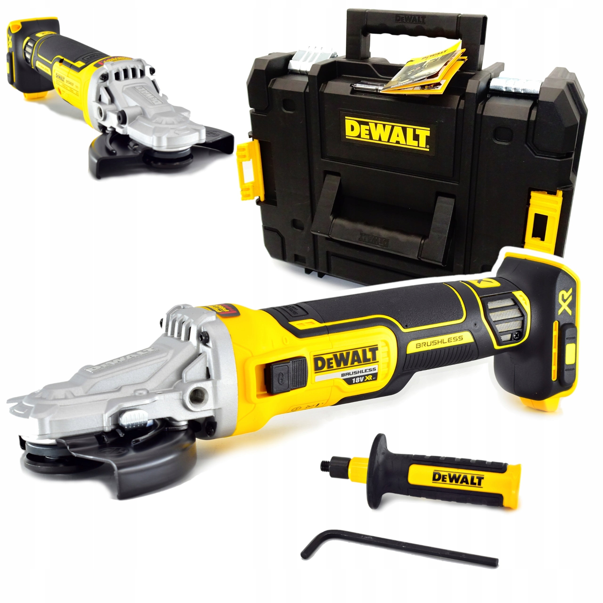 DeWalt Flat angle grinder DCG405FNT 18V XR 125mm Low profile + TSTAK