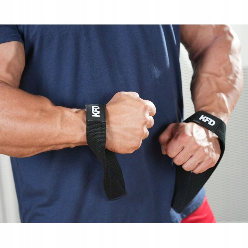Deadlift straps KFD Lifting Strap TEAR SHAPE black 2 pcs. Packaging status original
