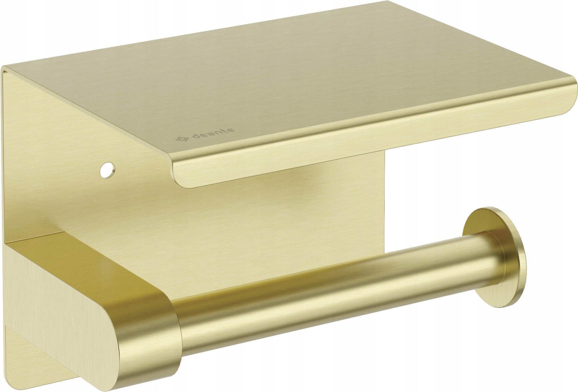 Deante toilet paper holder Deante Round, brushed gold.