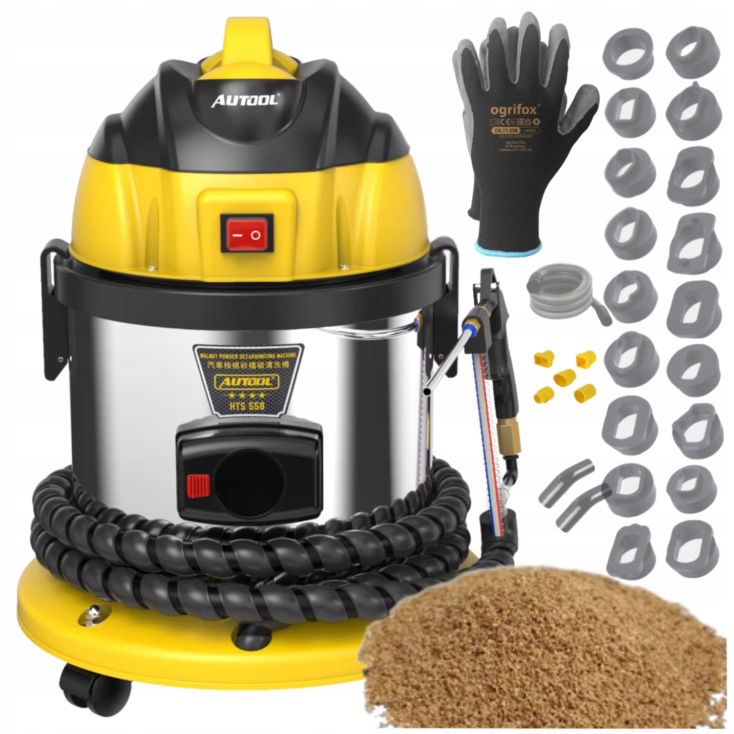 Decarbonizer AutoolHTS558 Cleaning Kit With Gloves+Dust 2KG