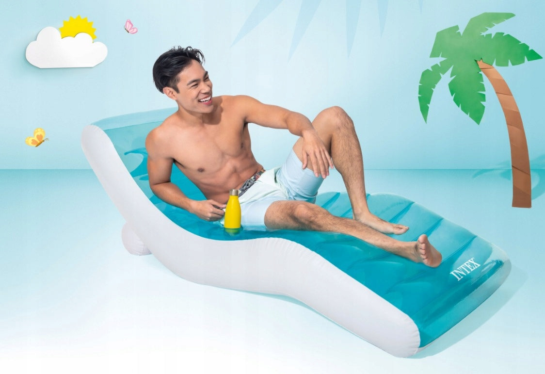 Deckchair mattress inflatable chair Intex 56874 swimming pool drink holder strong large EAN (GTIN) 6941057422596