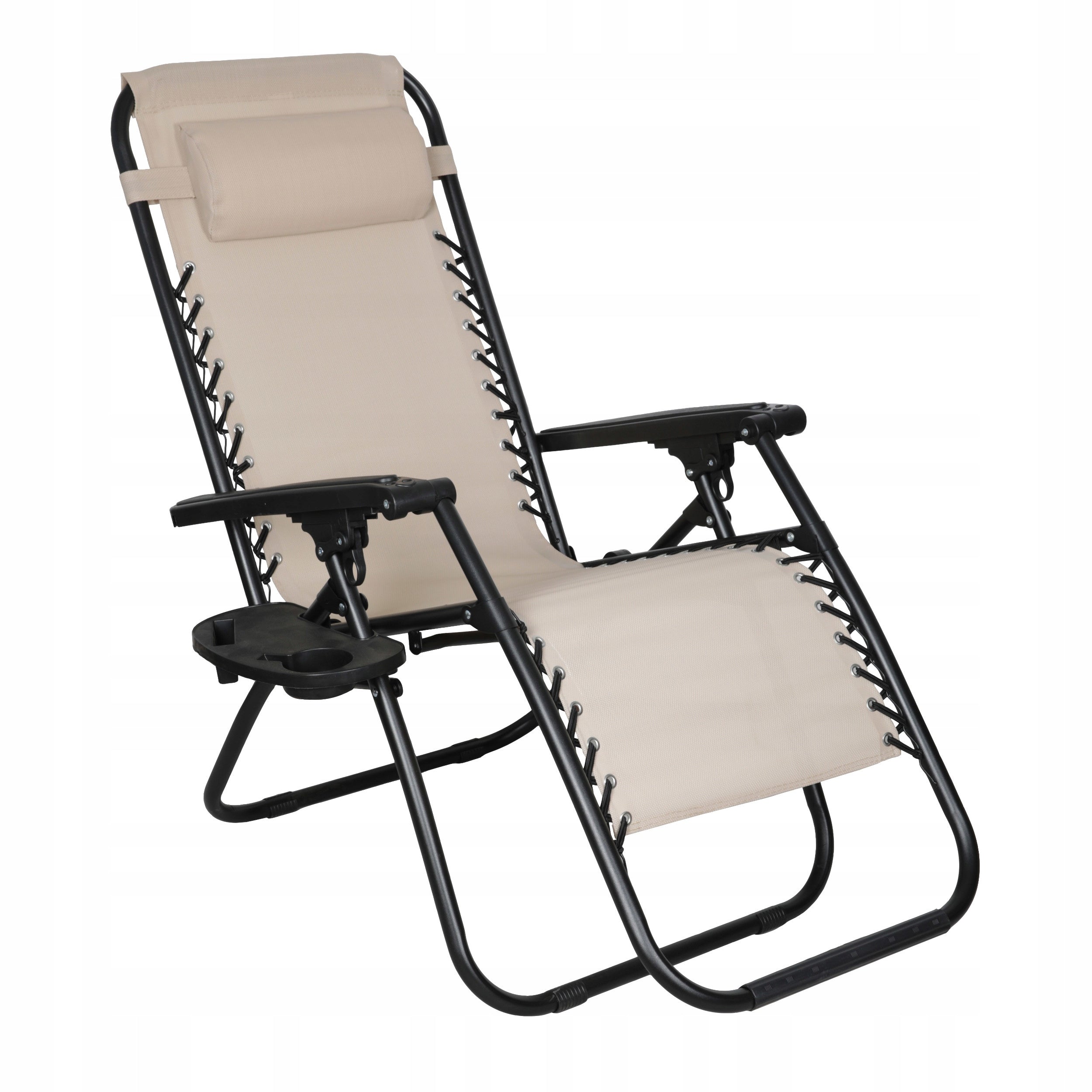 Deckchair metal beiges and browns AbarQs Backrest height 76 cm