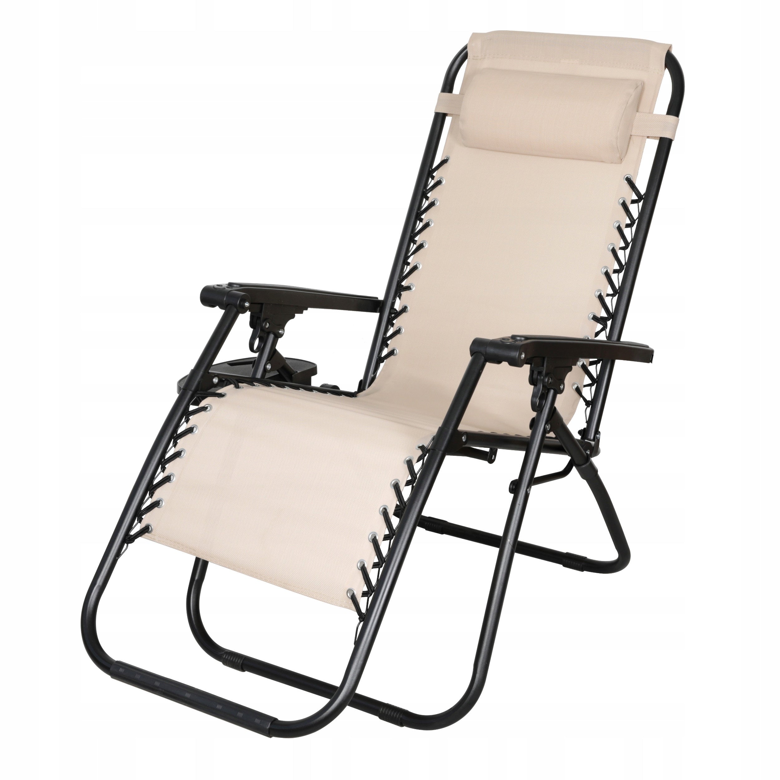 Deckchair metal beiges and browns AbarQs Seat material synthetic