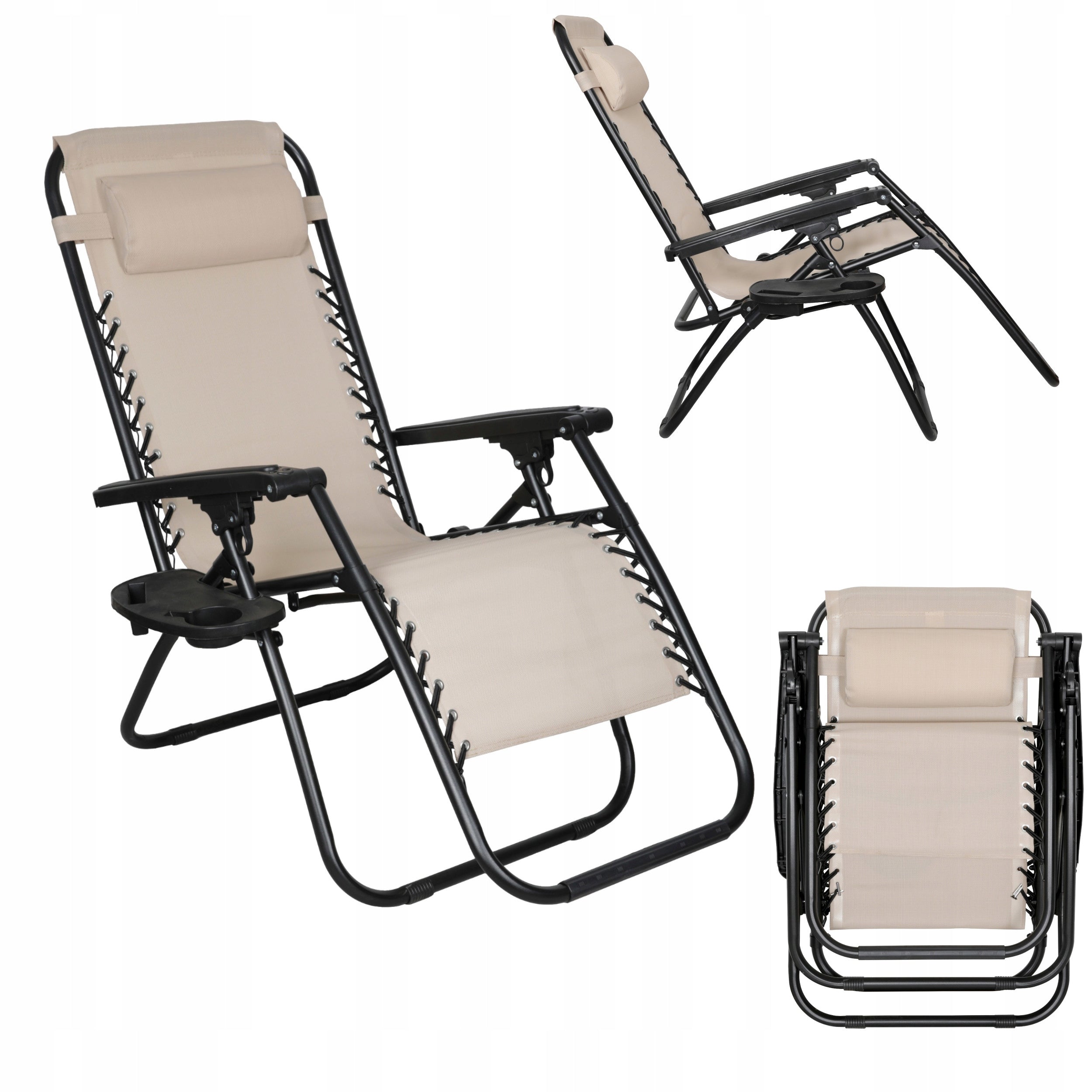 Deckchair metal beiges and browns AbarQs
