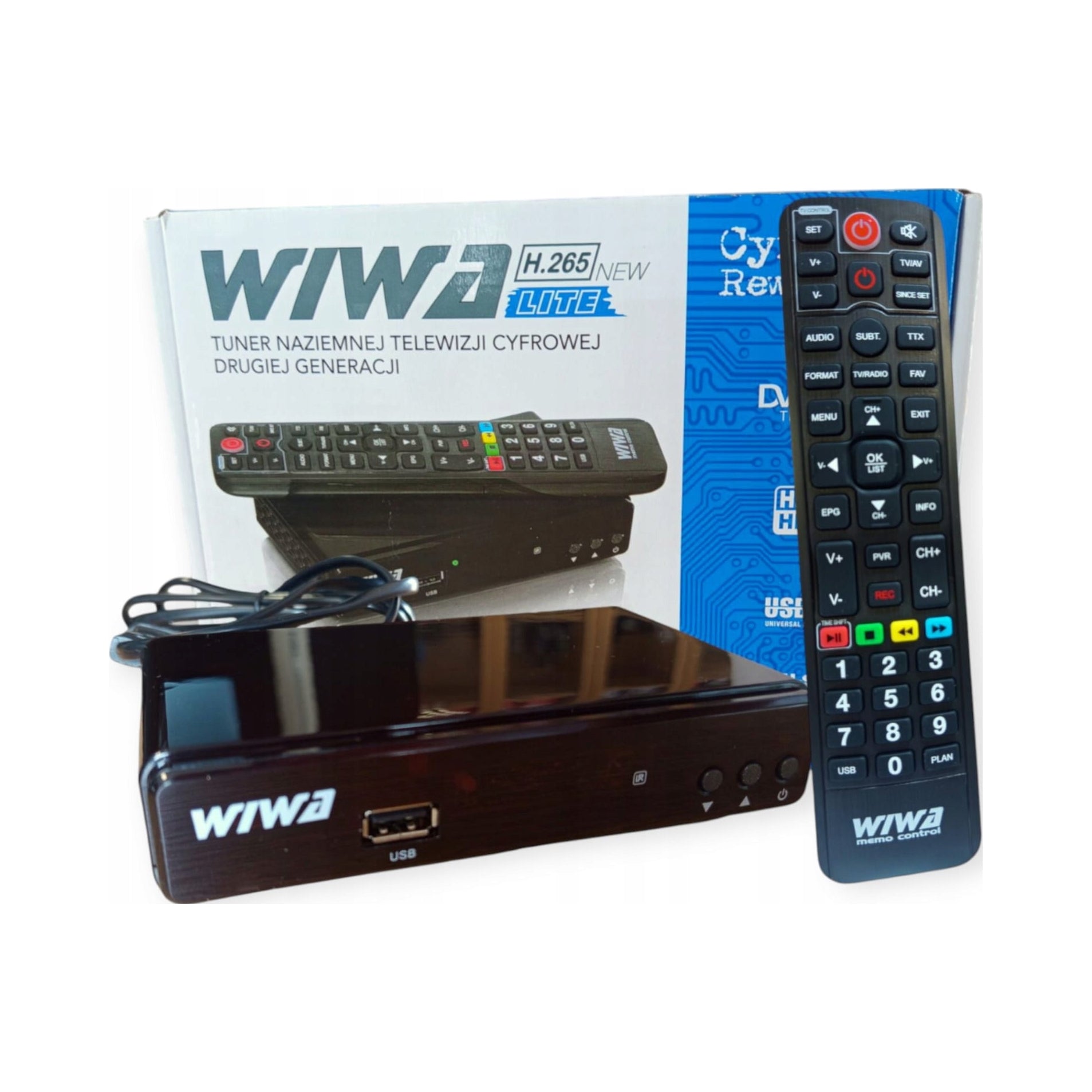 Decoder Terrestrial TV Tuner Wiwa DVB-T2 H.265 LITE EPG PVR Ready