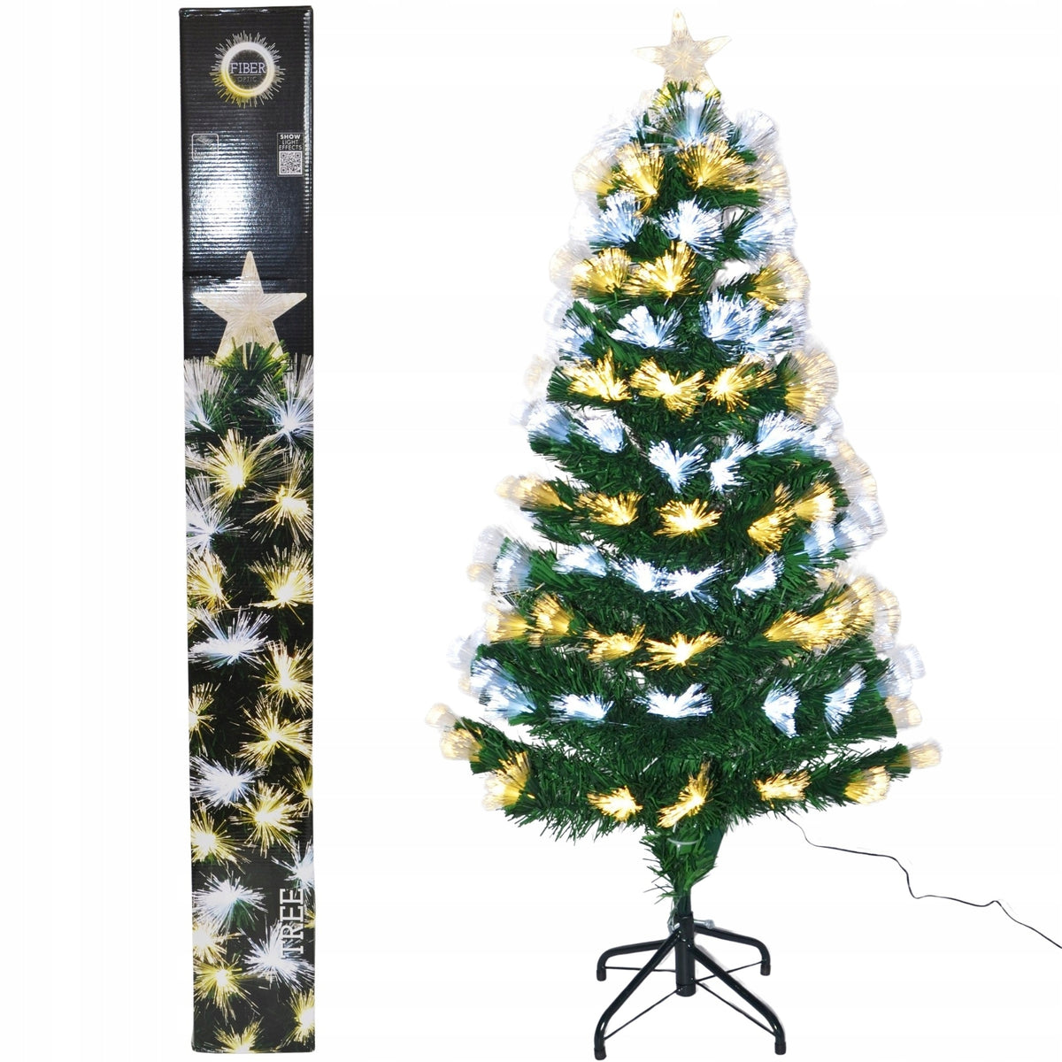 Decorative Christmas Tree Fiber Optic 120cm Christmas Ornament 135 LED