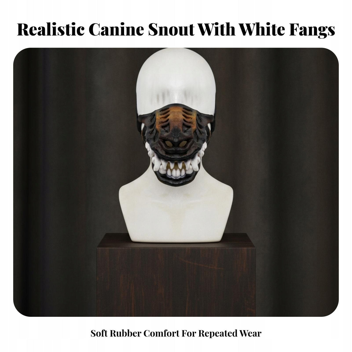 Decorative Creature Canine Muzzle | Soft Rubber Construction, Breathable Packaging status original