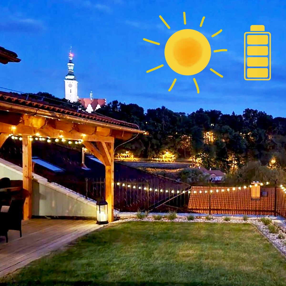 Decorative Solar Lighting 6m 30 LED Warm White Brand no brand