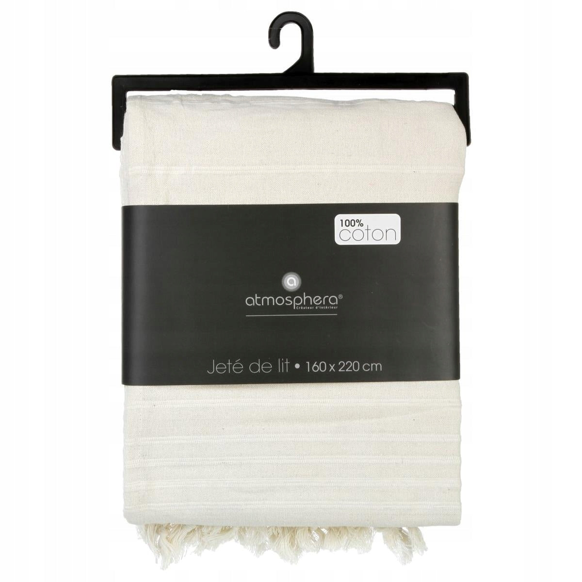 Decorative bedspread blanket tassels cream boho EAN (GTIN) 3560239261704