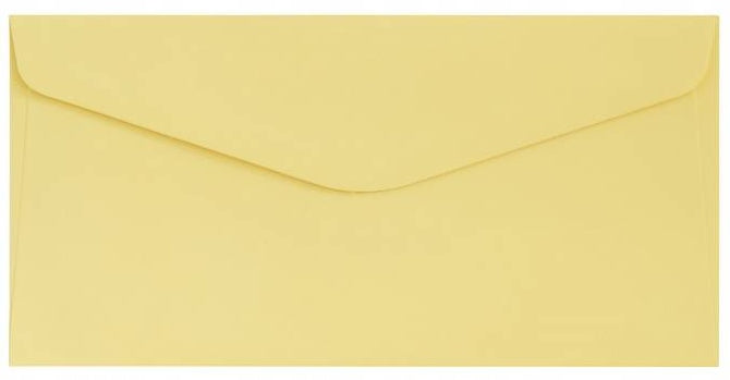 Decorative envelopes DL GALERIA PAPIERU Smooth yellow satin 10 pcs