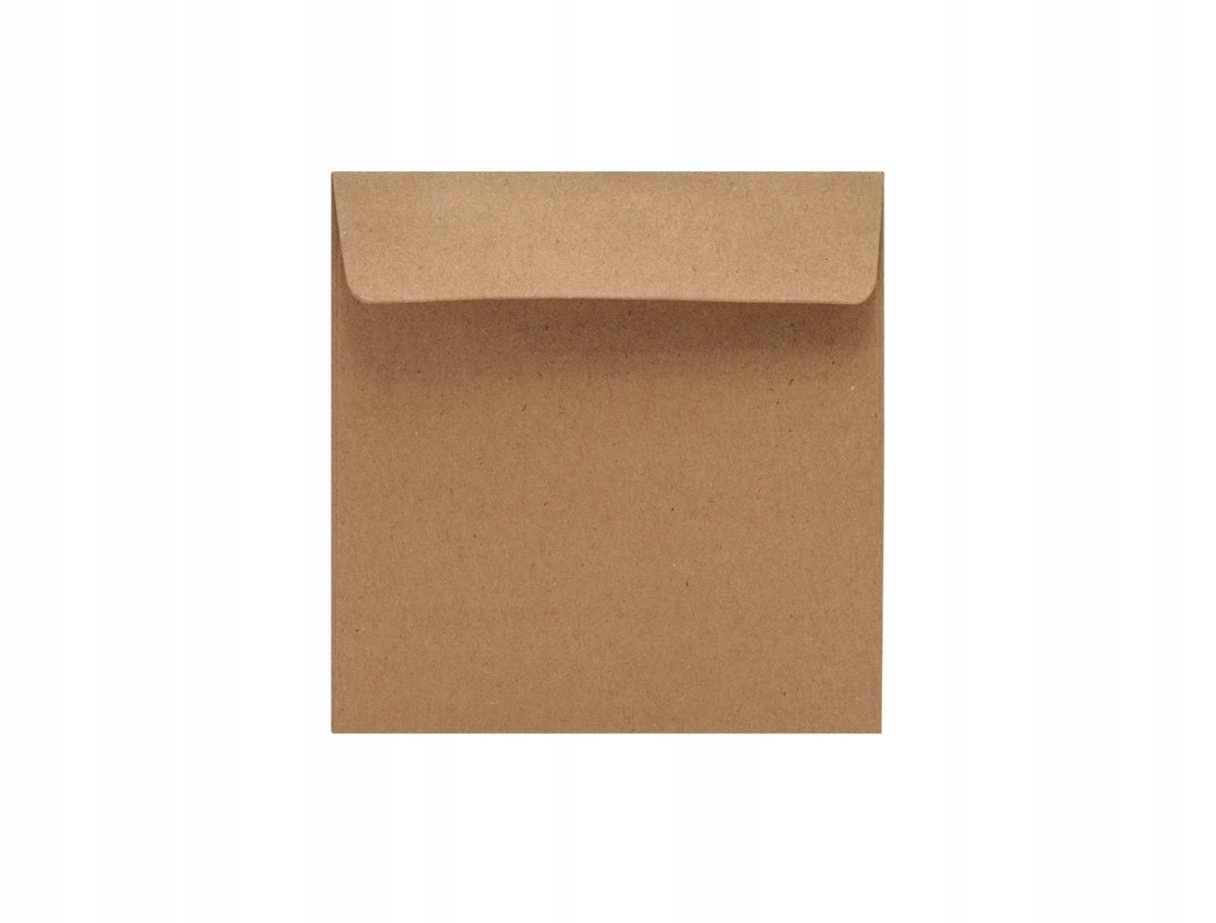 Decorative envelopes SQUARE for invitations K4 brown 50pcs