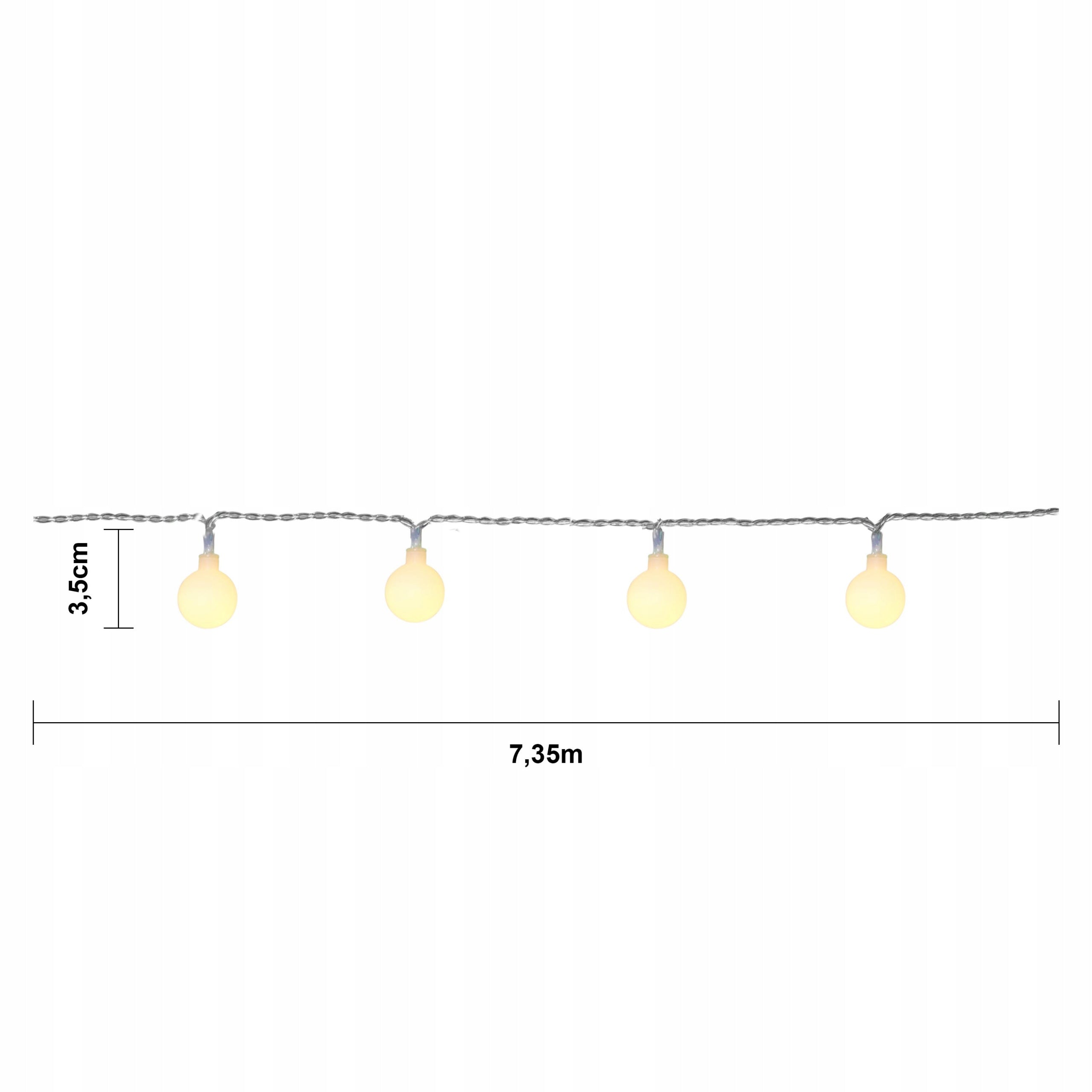 Decorative garland light balls LED BERRY IP44 Batteries included no