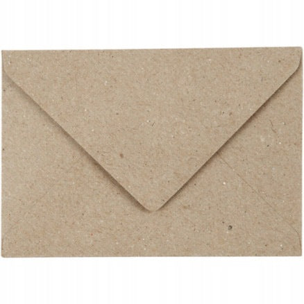 Decorative paper envelope 114x162mm Light Kraft (light brown) 1pc.