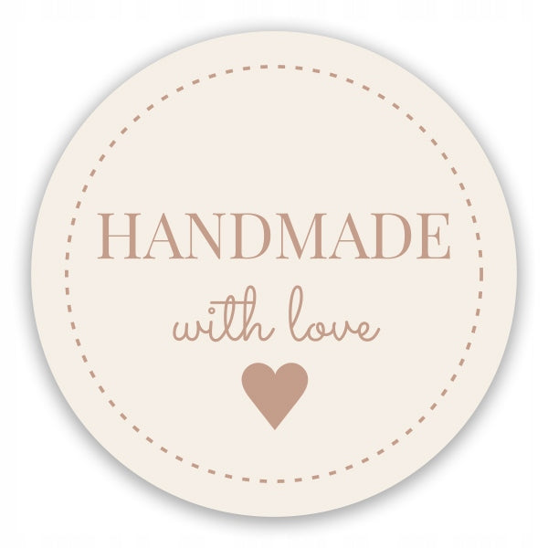 Decorative stickers HANDMADE WITH LOVE 50 pieces ND_6
