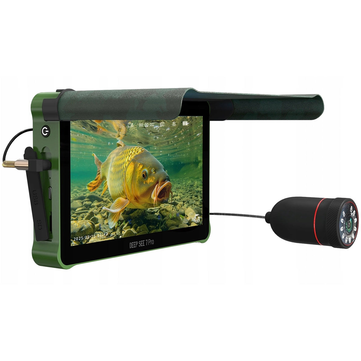 DeepSee 7 Pro Underwater FISHING CAMERA - 7" LCD 30m IR LEDS, RECORDING