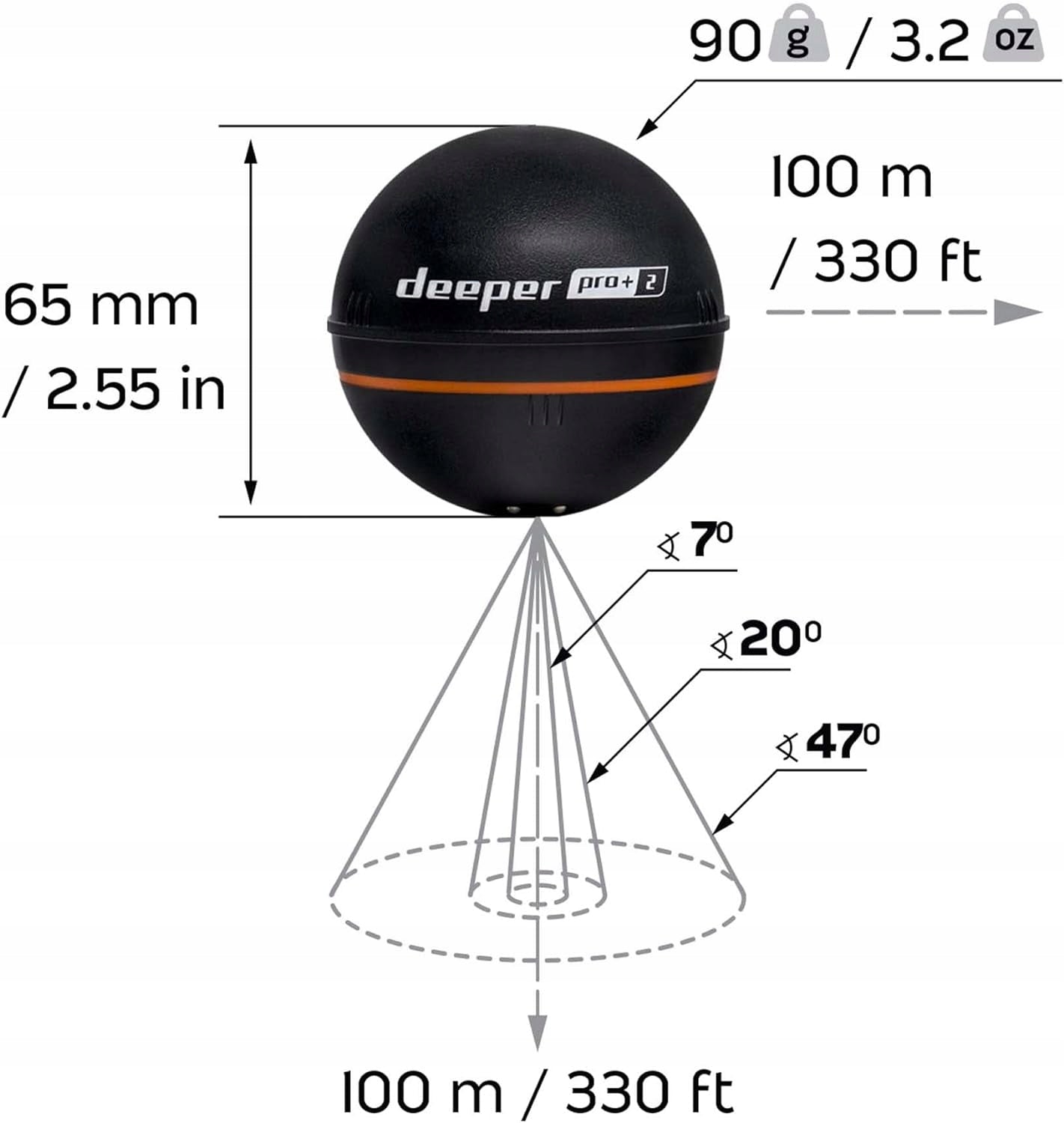 Deeper Smart Sonar PRO+ 2 Manufacturer code FLDP-39