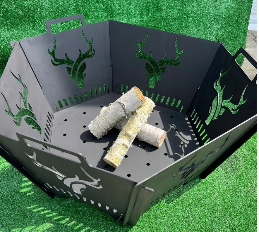 Deer Bull Garden Fire Pit, Steel, Modern, 2in1, Folding MANUFACTURER Length 75 cm