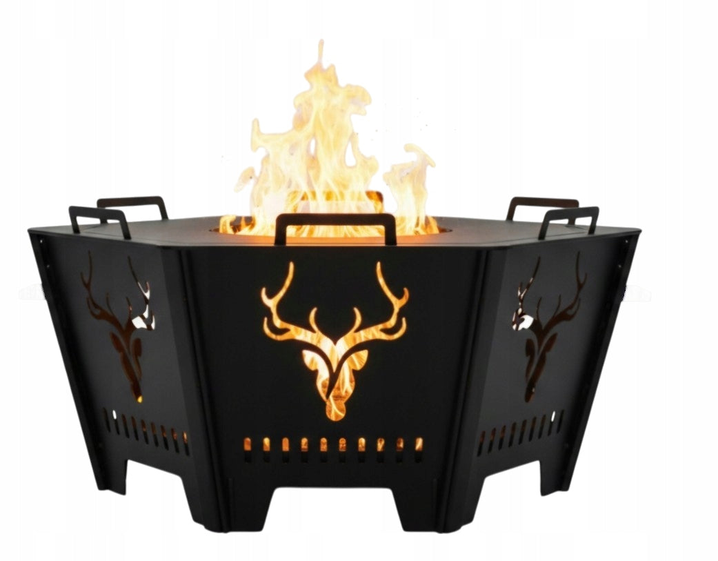Deer Bull Garden Fire Pit, Steel, Modern, 2in1, Folding MANUFACTURER