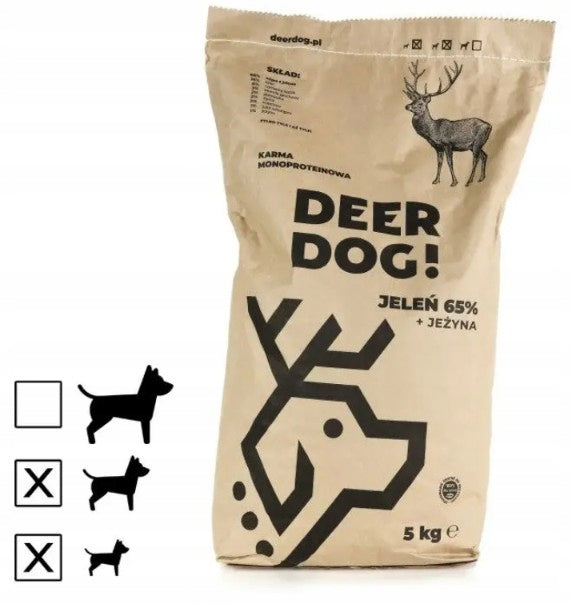 Deer Dog baked food for dogs DEER 5 kg - kibble for smaller breeds