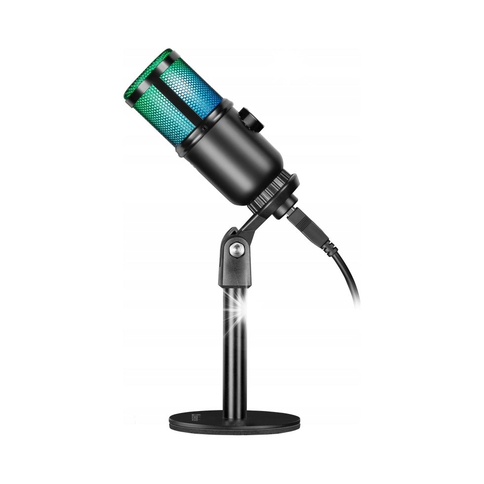 Defender GLOW GMC 400 Wired Microphone with STREAM RGB USB Tripod