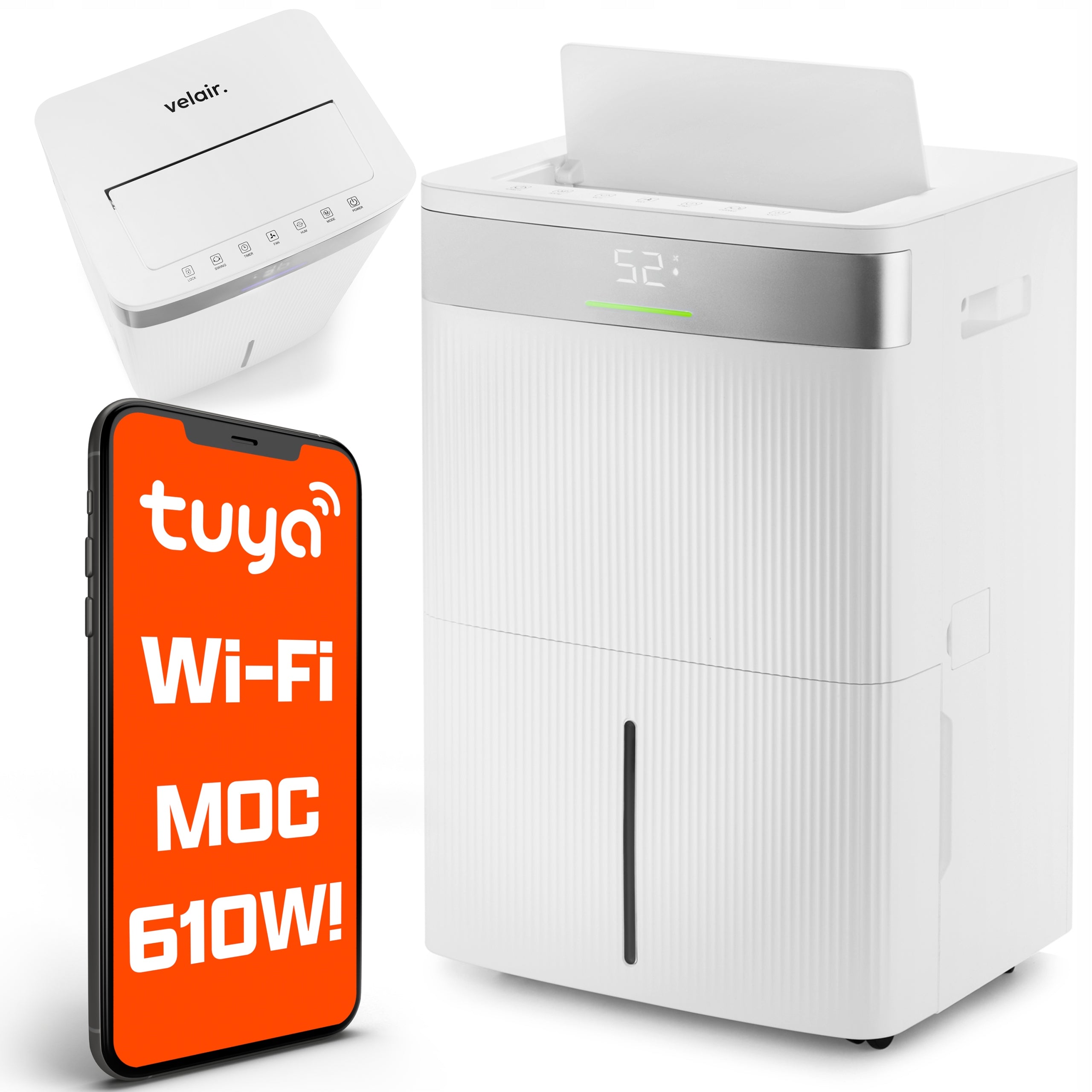 Dehumidifier 40L/24h VELAIR LUMEA XL WiFi | POWERFUL home absorber