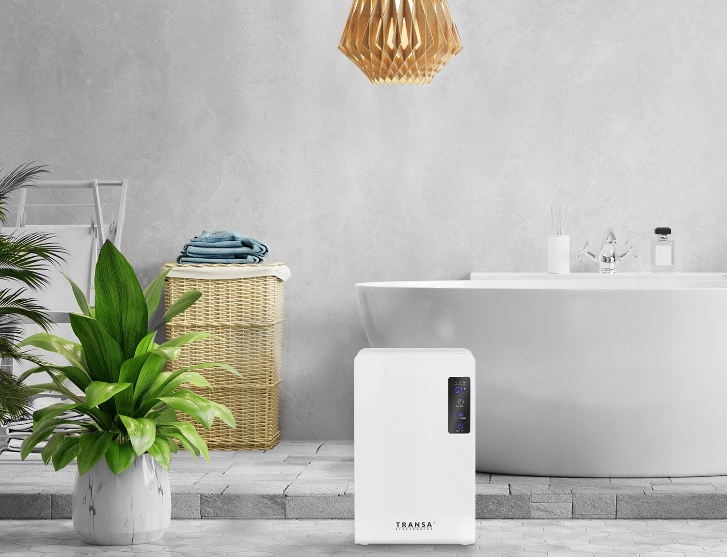Dehumidifier Moisture Absorber UV LCD 1,7L 90W Dominant color white