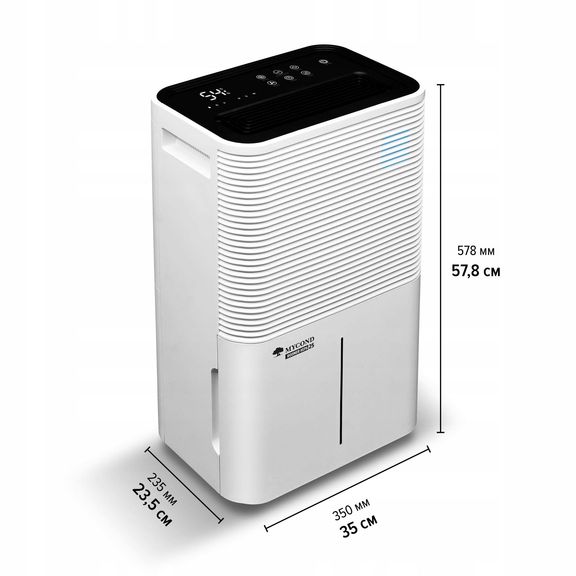 Dehumidifier with HEPA filter MYCOND Roomer 25L/24h Wi+Fi + Timer Dominant color white