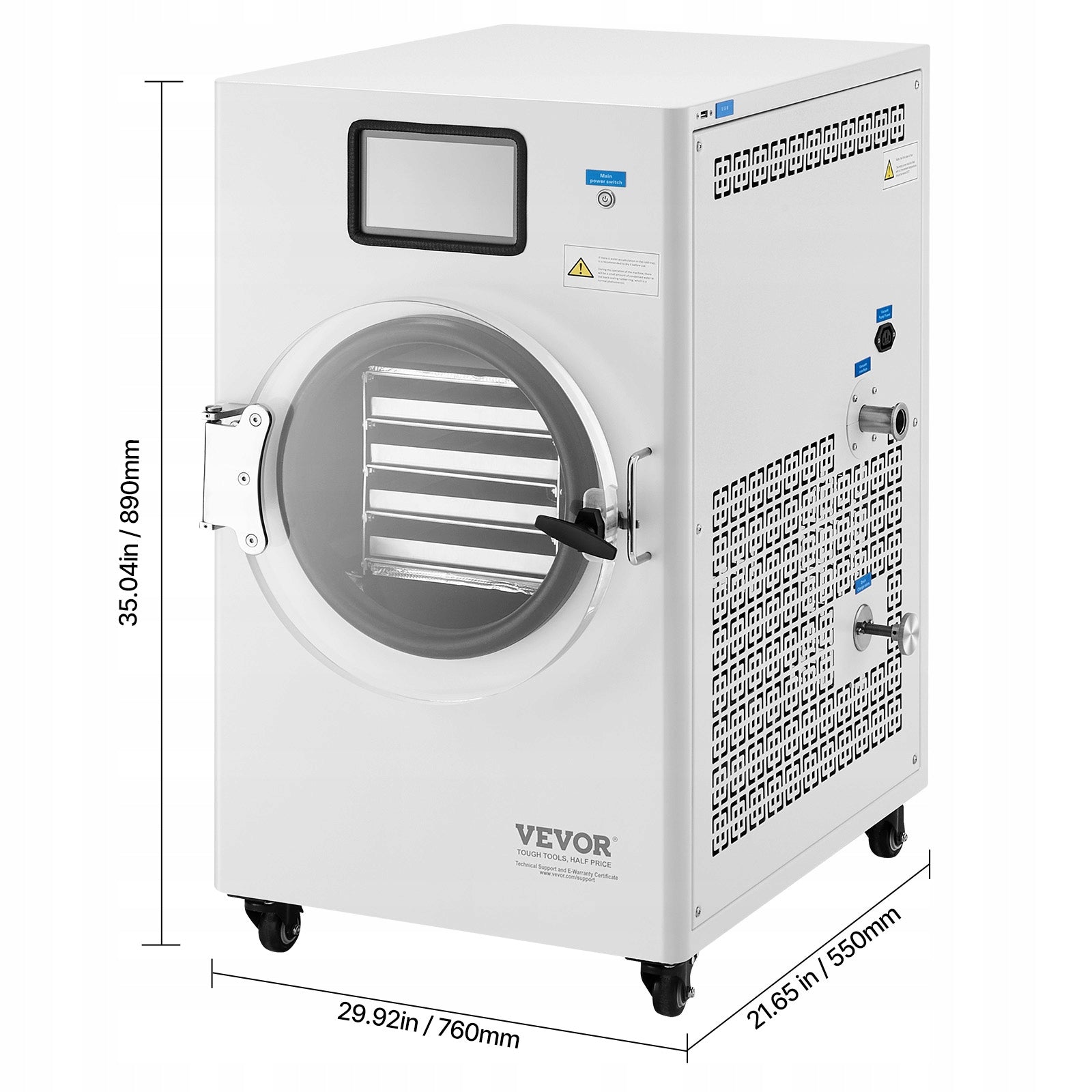 Dehydrator Żywności 4 Warstwa 4-6KG Na Kółka Wizualizacja Procesu Białe EAN (GTIN) 197988859383