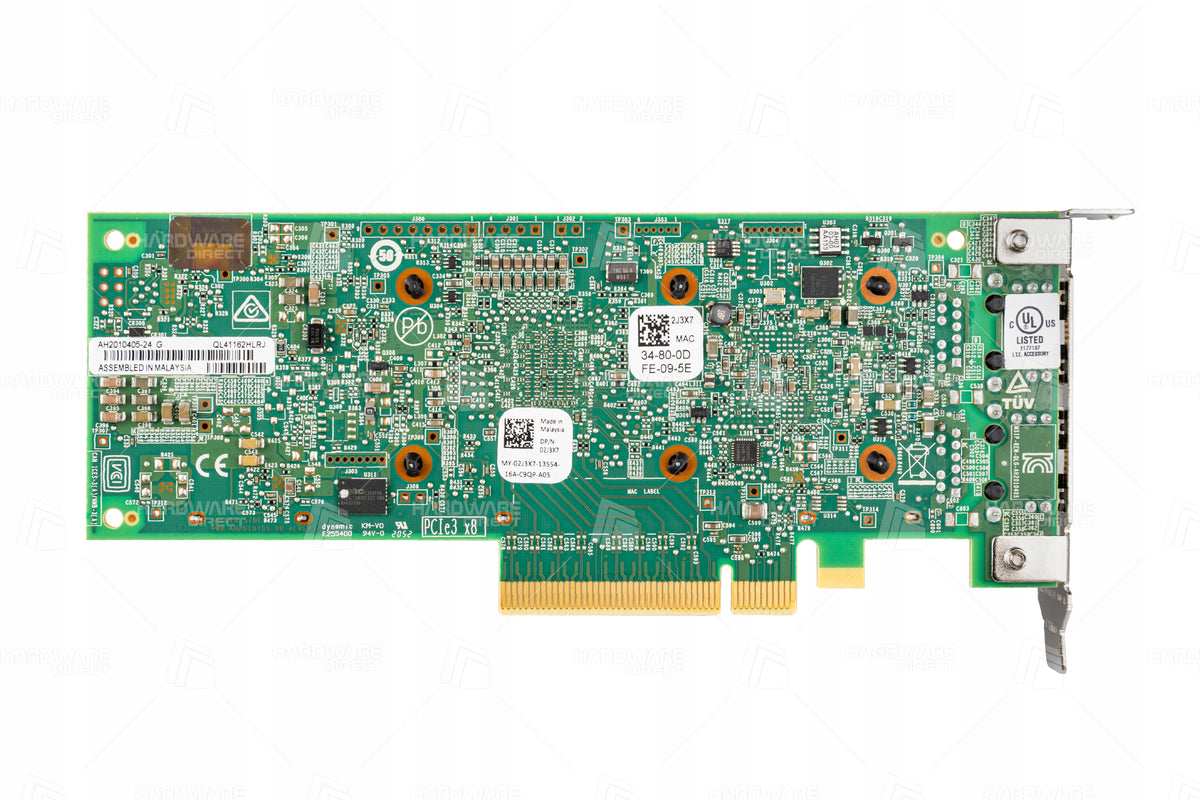 Dell QLogic QL41162 2x10GbE RJ45 2J3X7 PCI-E Low P 02J3X7 2J3X7 QL41162HLRJ Manufacturer code 2J3X7