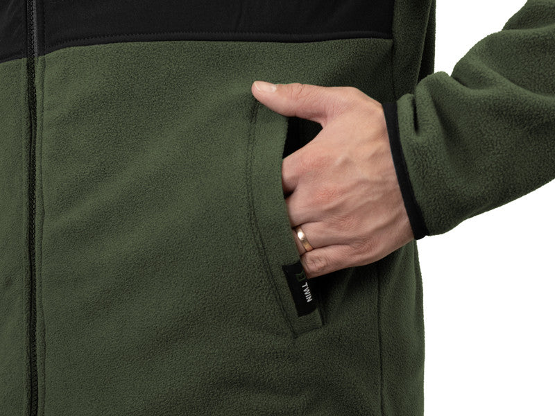 Delphin Twin Zip Pleece Jacket Size-XL Model TWIN