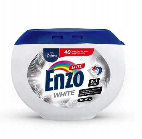 Deluxe Elite White Fabric Washing Capsules 40 Pieces.