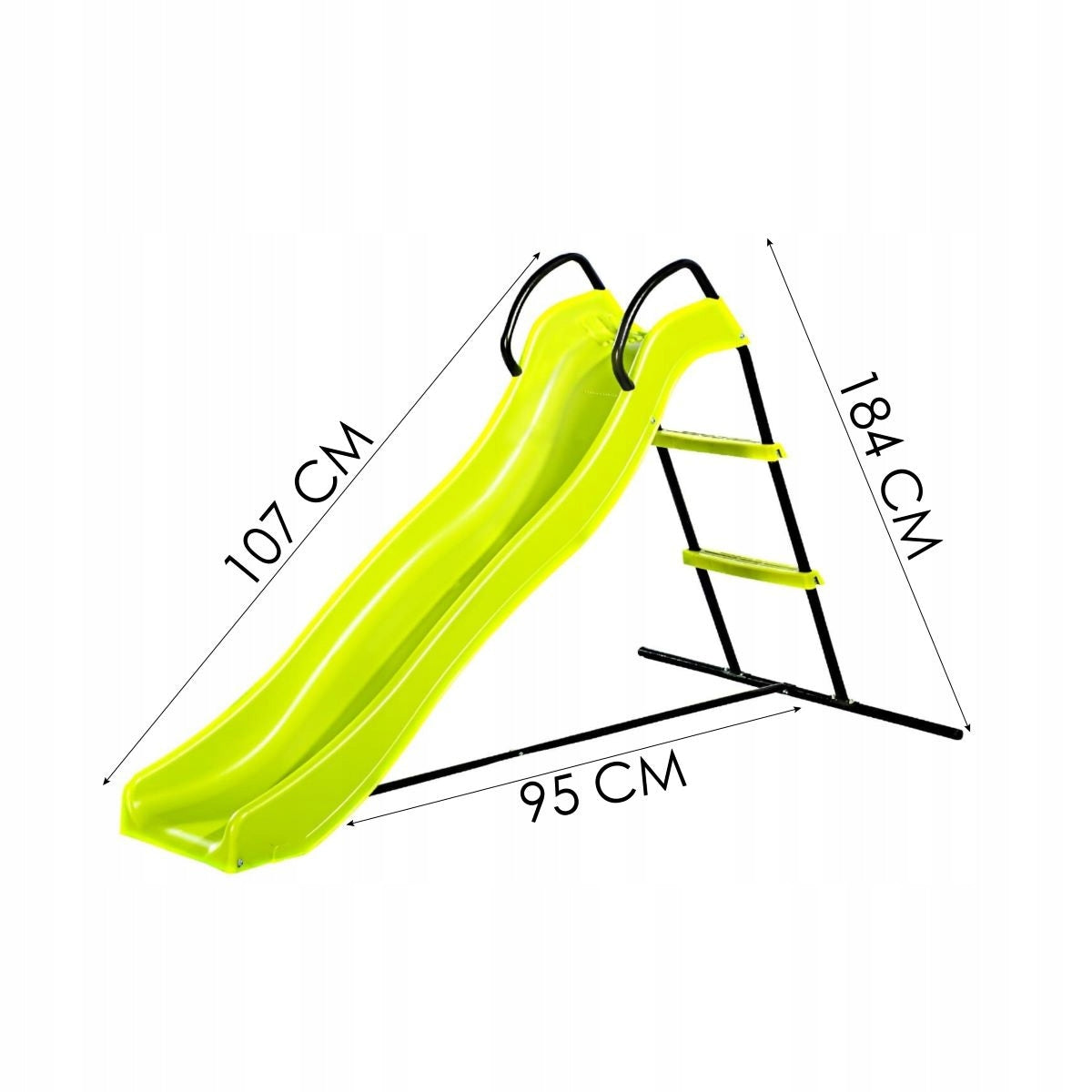 Deluxe Garden Slide with Metal Frame – Plastic Slide Kind metal