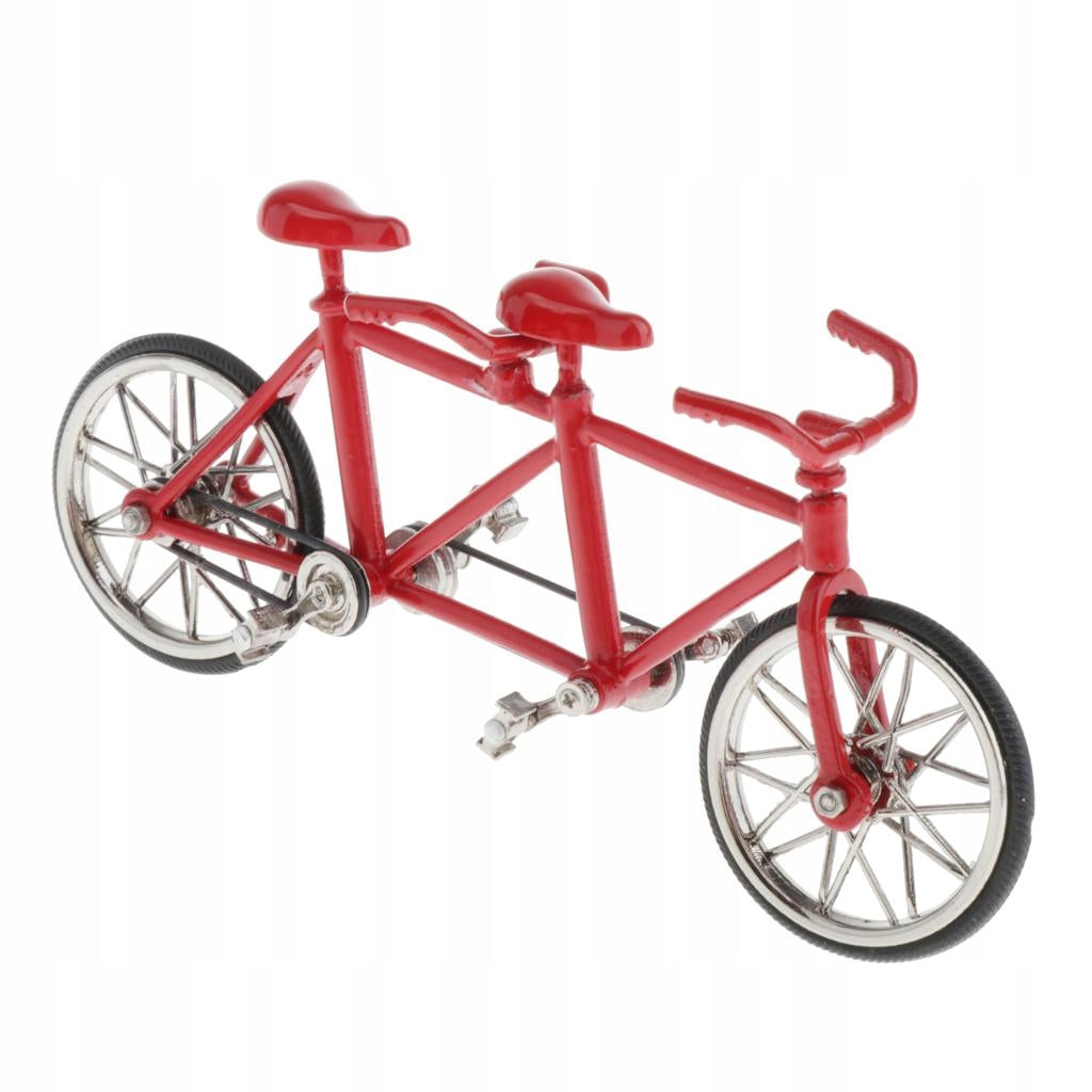 Deluxe Tandem Bicycle Model Bike Miniature For Children Home Full Red Brand no brand