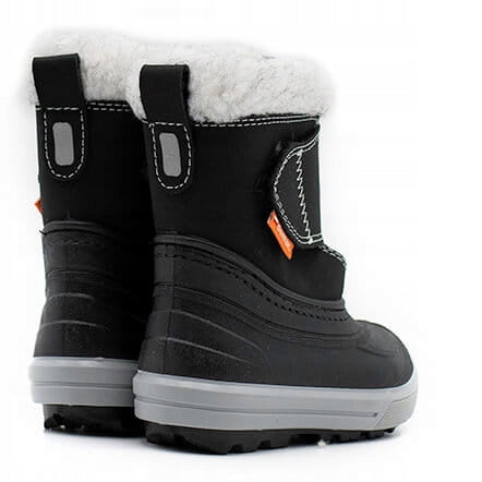 Winterstiefel mit Naturwolle Demar Bear C, schwarz-grau 