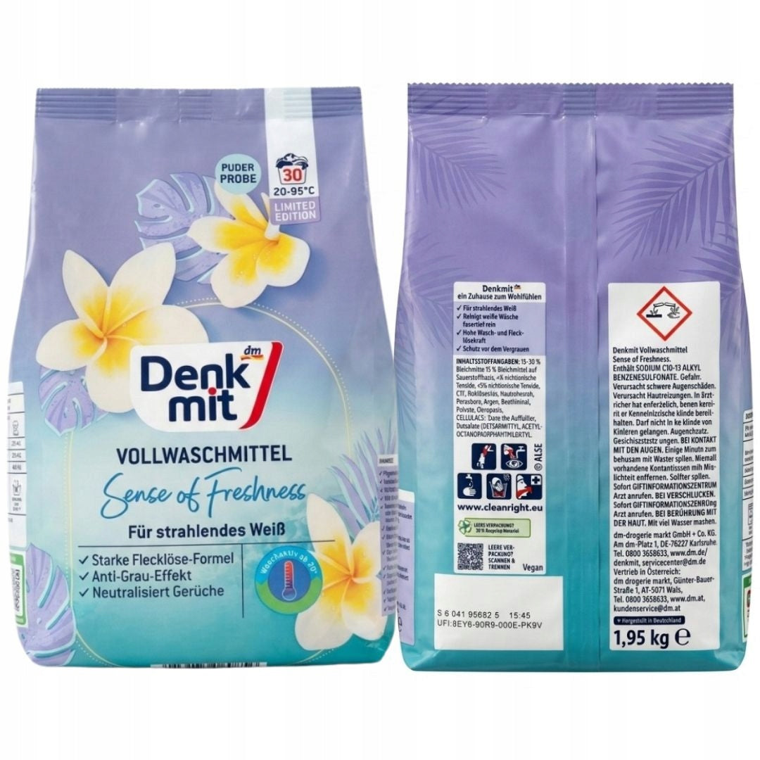 Denkmit Sense washing powder from Freshness 30 from Germany